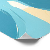 抽象芸術絵を描花 ポスター (角)