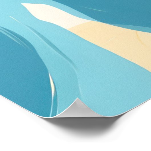 抽象芸術絵を描花 ポスター (角)