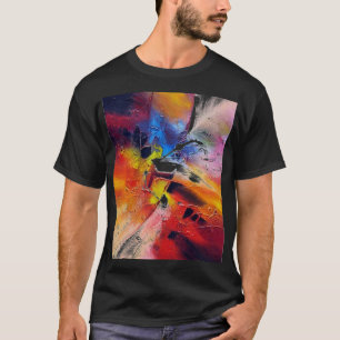 抽象芸術絵を描表現主義のモダン黒点 Tシャツ