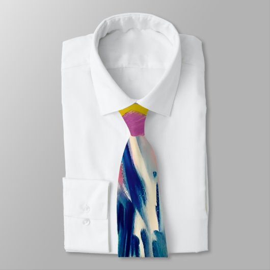 抽象芸術絵を描表現者のデザイン絵を描スプラット ネクタイ (タイ)