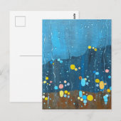抽象芸術絵を描雨 ポストカード (正面/裏面)