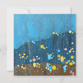 抽象芸術絵を描雨 招待状 (正面)