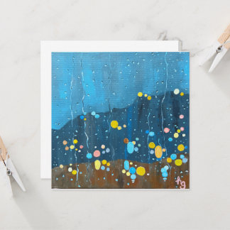 抽象芸術絵を描雨 招待状