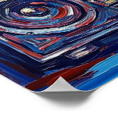 抽象芸術絵を描音楽 ポスター (角)