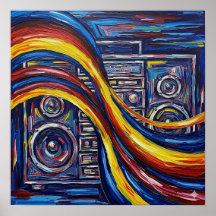 抽象芸術絵を描音楽