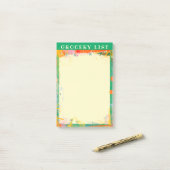 抽象芸術絵を描食料品一覧グラフメモ帳 ポストイット (デスク上)