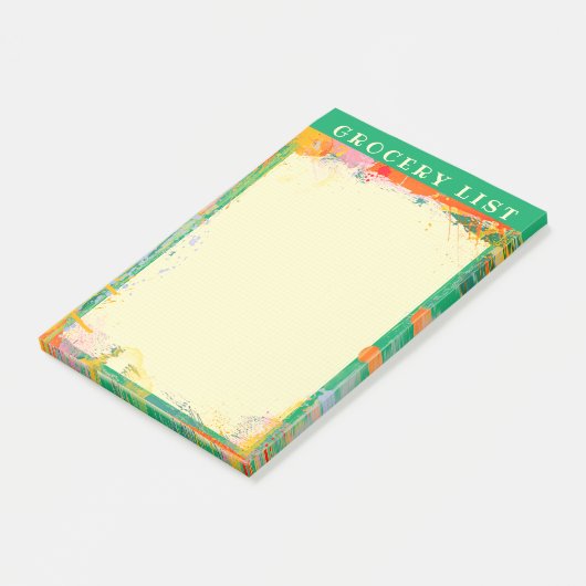 抽象芸術絵を描食料品一覧グラフメモ帳 ポストイット (アングル)