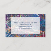 抽象芸術絵を描(ばちゃばちゃ)跳ねるオリジナルアート 名刺 (裏面)