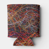 抽象芸術絵を描（ばちゃばちゃ）跳ねるクーラーボックス 缶クーラー (裏面)