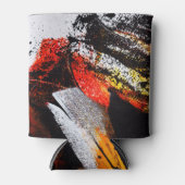 抽象芸術絵を描（ばちゃばちゃ）跳ねるクーラーボックス 缶クーラー (正面)