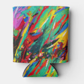 抽象芸術絵を描（ばちゃばちゃ）跳ねるクーラーボックス 缶クーラー (正面)