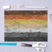 抽象芸術絵を描（ばちゃばちゃ）跳ねるゲイベアプライドフラグ 薄葉紙 (クラフト)