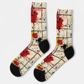 抽象芸術絵を描（ばちゃばちゃ）跳ねるソックス ソックス (左)