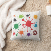 抽象芸術絵を描（ばちゃばちゃ）跳ねる装飾用クッション クッション (ブランケット)