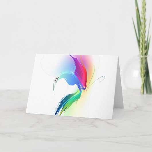 抽象芸術絵を描(ばちゃばちゃ)跳ねる カード (正面)