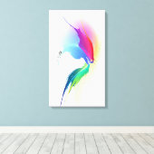 抽象芸術絵を描(ばちゃばちゃ)跳ねる キャンバスプリント (インサイチュ (ウッドフロア))