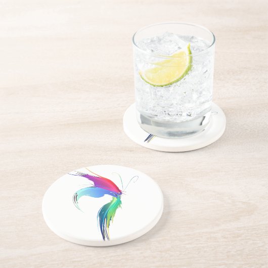 抽象芸術絵を描（ばちゃばちゃ）跳ねる コースター (側面)