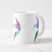 抽象芸術絵を描(ばちゃばちゃ)跳ねる ジャンボコーヒーマグカップ (正面右)