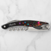 抽象芸術絵を描（ばちゃばちゃ）跳ねる ソムリエナイフ (裏面)