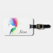 抽象芸術絵を描（ばちゃばちゃ）跳ねる ラゲッジタグ (正面横)