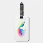 抽象芸術絵を描(ばちゃばちゃ)跳ねる ラゲッジタグ (裏面縦)
