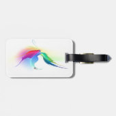 抽象芸術絵を描(ばちゃばちゃ)跳ねる ラゲッジタグ (裏面横)