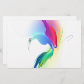 抽象芸術絵を描(ばちゃばちゃ)跳ねる 便箋 (正面/裏面)