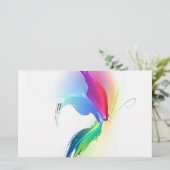 抽象芸術絵を描(ばちゃばちゃ)跳ねる 便箋 (スタンド正面)