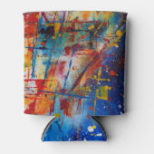 抽象芸術絵を描（ばちゃばちゃ）跳ねる 缶クーラー (正面)