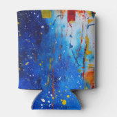 抽象芸術絵を描（ばちゃばちゃ）跳ねる 缶クーラー (裏面)