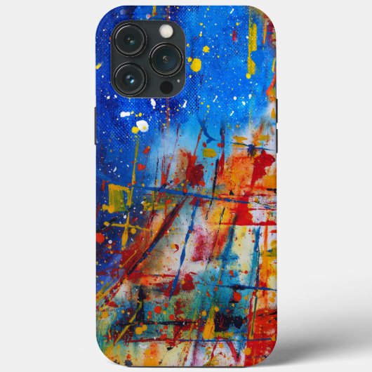抽象芸術絵を描(ばちゃばちゃ)跳ねる Case-Mate iPhoneケース (裏面)