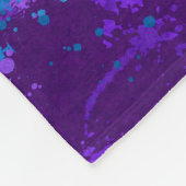 抽象芸術絵を描(ばちゃばちゃ)跳ねるLGBTQプライドレインボー国旗 フリースブランケット (角)