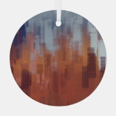 抽象芸術絵を描、カラフルコンクリート壁。 ガラスオーナメント (裏面)