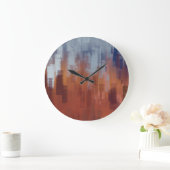 抽象芸術絵を描、カラフルコンクリート壁。 ラージ壁時計 (ホーム)