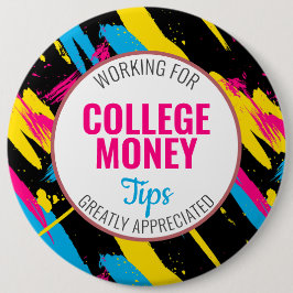 抽象芸術絵を描 |ヒントを参照 |大学のお金 缶バッジ