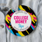 抽象芸術絵を描 |ヒントを参照 |大学のお金 缶バッジ (インサイチュ)