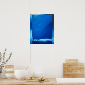 抽象芸術絵を描・抽象芸術アモダンートリビング ポスター (キッチン)