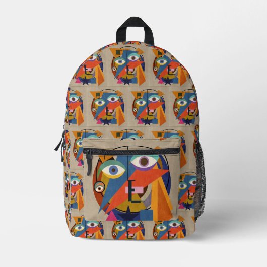 抽象芸術絵を描- Kandinsky プリントバックパック (正面)