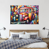 抽象芸術絵画から降りる乗客 キャンバスプリント (インサイチュ (寝室))