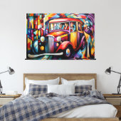 抽象芸術絵画から降りる乗客 キャンバスプリント (インサイチュ (寝室))