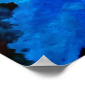 抽象芸術絵画がコンクリートの壁に。イラストレーション。 ポスター (角)