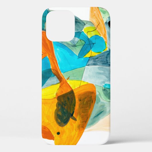  抽象芸術絵画が色付き紙鮮やか上にある Case-Mate iPhoneケース (裏面)