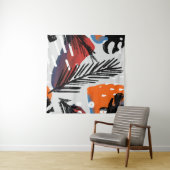 抽象芸術絵画とインクエレメントのシームレスパターン タペストリー (インサイチュ(横))