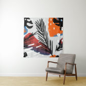 抽象芸術絵画とインクエレメントのシームレスパターン タペストリー (インサイチュ)