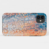 抽象芸術絵画とオレンジの円のiphoneケース Case-Mate iPhoneケース (裏面(横))