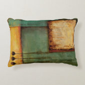 抽象芸術絵画とピアノ鍵 アクセントクッション (正面)