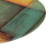 抽象芸術絵画とピアノ鍵 カッティングボード (角)