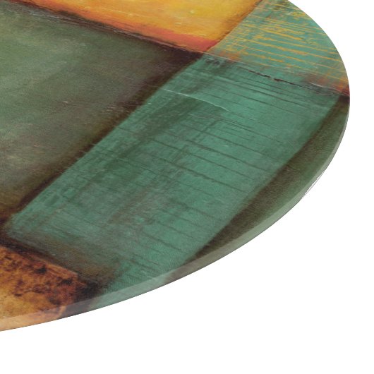 抽象芸術絵画とピアノ鍵 カッティングボード (角)