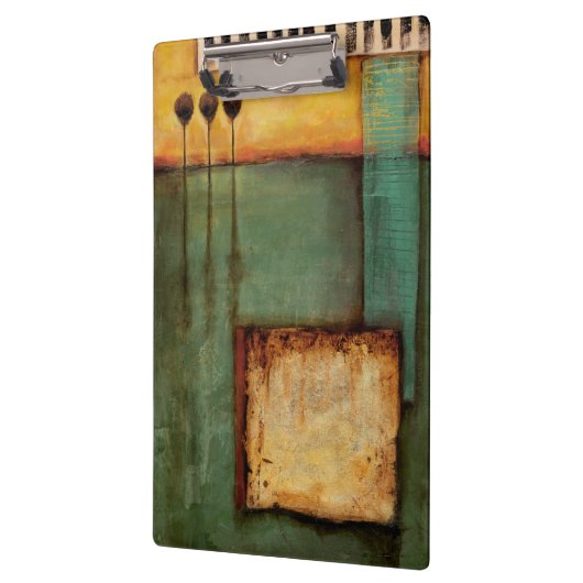 抽象芸術絵画とピアノ鍵 クリップボード (左)