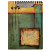 抽象芸術絵画とピアノ鍵 クリップボード (正面)